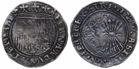 1469-1504. Reyes Católicos (1469-1504). Granada. 1 real. Ag. 3,31 g. MBC+. Est.70.