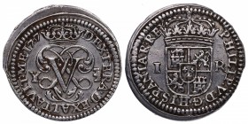 1707. Felipe V (1700-1746). Segovia. 1 real. Ag. 3,19 g. EBC. Est.50.