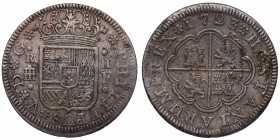 1723. Felipe V (1700-1746). Segovia. 2 reales. Ag. 5,09 g. EBC-. Est.60.