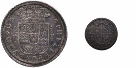 1728. Felipe V (1700-1746). Segovia. 8 reales. F. Ag. Rara así. Brillo original. EBC+ / EBC. Est.1500.