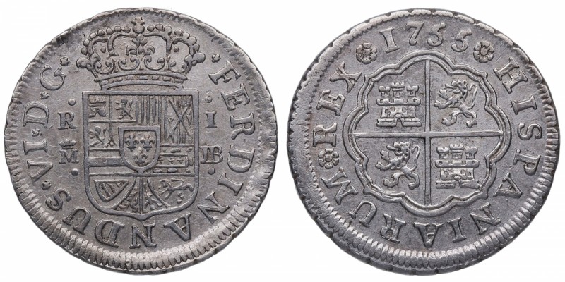 1755. Fernando VI (1746-1759). Madrid. 1 real. Ag. 2,86 g. EBC. Est.60.