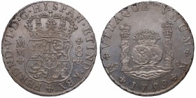 1759. Fernando VI (1746-1759). México. 8 reales. Columnario. MM. Ag. Bella. Brillo original. EBC+. Est.600.