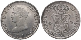 1810. José Napoleón (1808-1814). Madrid. 4 reales. AI. Ag. 5,83 g. EBC+. Est.150.