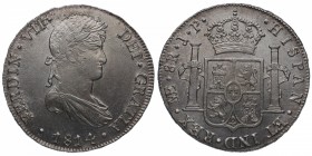 1814. Fernando VII (1808-1833). Lima. 8 reales. Ag. Insignificantes rayitas. EBC. Est.200.