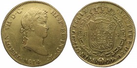 1814. Fernando VII (1808-1833). Lima. 8 escudos. JP. Au. Bella. Brillo original. EBC. Est.1700.
