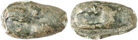 GRIECHISCHE MÜNZEN. SIZILIEN. - Akragas. 
Archaische Bronze-Onkia, 5. Jhdt. v. Chr., mandelförmig. Adlerkopf / Krabbenschere.
SNG ANS 1019/1020; SNG...