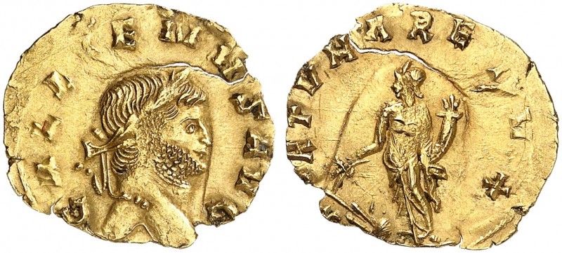 RÖMISCHE MÜNZEN. RÖMISCHE KAISERZEIT. Gallienus, 253 - 268. 
Gold-Quinar, Rom. ...