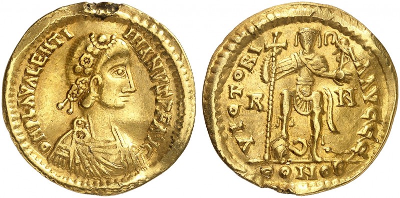 RÖMISCHE MÜNZEN. RÖMISCHE KAISERZEIT. Valentinianus III., 425 - 455. 
Solidus, ...