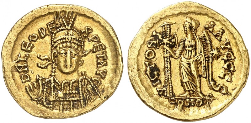 RÖMISCHE MÜNZEN. RÖMISCHE KAISERZEIT. Leo I., 457 - 474. 
Solidus, Constantinop...