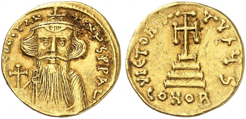 BYZANTINISCHE MÜNZEN. Constans II., 641 - 668. 
Ein weiteres, ähnliches Exempla...