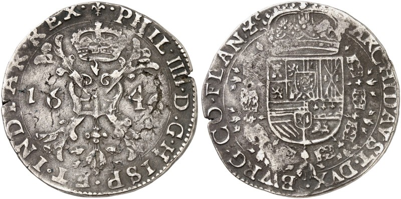 EUROPA. - FLANDERN. Philipp IV. von Spanien, 1621-1665. 
Patagon 1646.
Dav. 44...