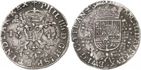 EUROPA. - FLANDERN. Philipp IV. von Spanien, 1621-1665. 
Patagon 1646.
Dav. 4464, Delm. 297 BWRG durch leichten Doppelschlag, kl. Sfr., ss