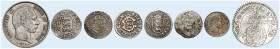EUROPA. DÄNEMARK. Christian IV., 1588-1648. 
Lot von 8 Stück: 1 Marck 1617, Friedrich III.-Christian IX., 2 Skilling 1649, 1662, 1677 (3), 2 Kroner 1...