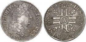 EUROPA. FRANKREICH. - Königreich. Louis XIV., 1643-1715. 
1/2 Écu aux 8 L 1690, A - Paris.
Dupl. 1515 A, Gad. 184 ss