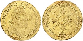 EUROPA. FRANKREICH. - Königreich. Louis XIV., 1643-1715. 
Louis d'or aux 4 L 1697, P - Dijon.
Friedb. 433, Dupl. 1440 A, Gad. 252 Gold f.ss