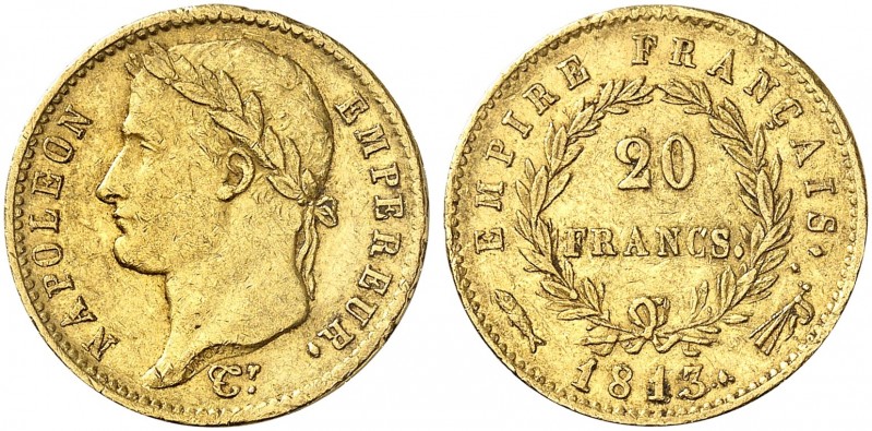 EUROPA. FRANKREICH. - Königreich. Napoléon I., 1804-1814. 
20 Francs 1813, Utre...