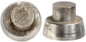 EUROPA. FRANKREICH. Prägestempel. 
Eisenmatrize der Wertseite für 20 Francs Goldmünze 1914.
vz