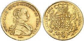 EUROPA. - NEAPEL UND SIZILIEN. Ferdinando IV. di Borbone, 1759-1816. 
6 Ducati 1765.
Friedb. 846a, Fabrizi 352/11, Gigante 8a, Schlumb. 458 Gold ss