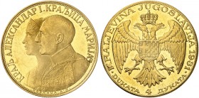 EUROPA. JUGOSLAWIEN. Alexander I., 1921-1934. 
4 Dukaten 1931, mit Ggst. Ähre (Serbien).
Friedb. 4, Schlumb. 2.1 Gold vz - St