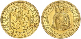 EUROPA. TSCHECHOSLOWAKEI. - Republik, 1918-1992. 
Ein zweites Exemplar.
Gold vz - St