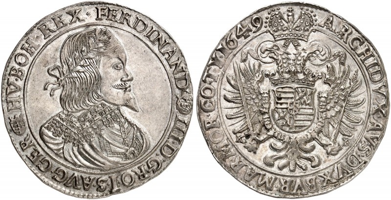 EUROPA. UNGARN. - Königreich. Ferdinand III., 1637-1657. 
Taler 1649, Kremnitz....