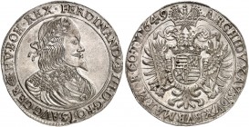 EUROPA. UNGARN. - Königreich. Ferdinand III., 1637-1657. 
Taler 1649, Kremnitz.
Dav. 3198, Voglh. 197, Her. 475, Huszár 1241 vz