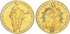 EUROPA. UNGARN. - Königreich. Ferdinand V. (I.), 1835-1848. 
Dukat 1843, Kremnitz.
Friedb. 222, Her. 70, Huszár 2075, Schlumb. 21 Gold vz