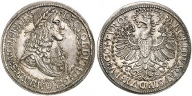 Leopold I., 1657-1705. 
Doppeltaler o. J. (1670), Hall.
Dav. 3247, Her. 569, M. / T. 708 vz