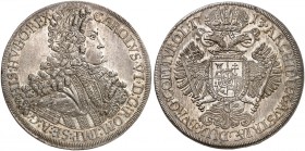 Karl VI., 1711-1740. 
Taler 1713, Hall.
Dav. 1050, Voglh. 259 / I, Her. 332, M. / T. 838 vz