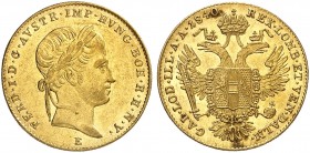Ferdinand I., 1835-1848. 
Dukat 1840, Karlsburg.
Friedb. 226, Her. 46, Schlumb. 290 Gold vz