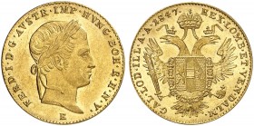 Ferdinand I., 1835-1848. 
Ein zweites Exemplar.
Gold vz - St / kl. Rdf., St