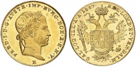 Ferdinand I., 1835-1848. 
Ein fünftes Exemplar.
Gold vz - St / St