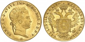Ferdinand I., 1835-1848. 
Ein zehntes Exemplar.
Gold vz - St / St