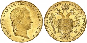 Ferdinand I., 1835-1848. 
Ein zwölftes Exemplar.
Gold vz - St / St