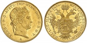 Ferdinand I., 1835-1848. 
Ein sechstes Exemplar.
Gold vz - St