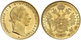 Franz Joseph I., 1848-1916. 
Ein siebtes Exemplar.
Gold vz / vz - St