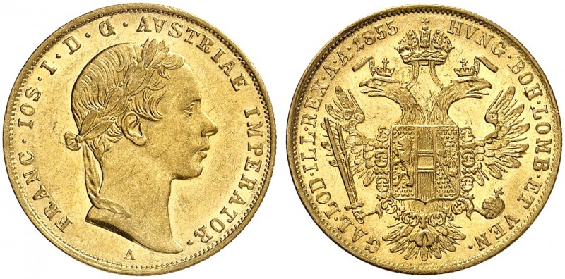 Franz Joseph I., 1848-1916. 
Ein achtes Exemplar.
Gold vz / vz - St