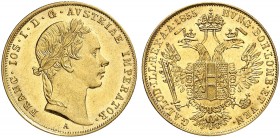 Franz Joseph I., 1848-1916. 
Ein zehntes Exemplar.
Gold vz / vz - St