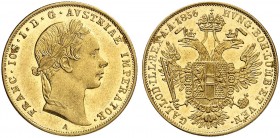 Franz Joseph I., 1848-1916. 
Ein zweites Exemplar.
Gold vz / vz - St