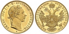 Franz Joseph I., 1848-1916. 
Ein drittes Exemplar.
Gold vz / vz - St