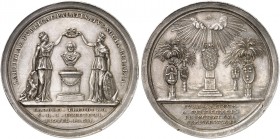 BAYERN. Karl Theodor, 1777-1799. 
Silbermedaille 1792 (von J. M. Bückle, 46,1 mm) der Landschaft in Bayern, auf sein 50-jähriges Regie­rungsjubiläum....