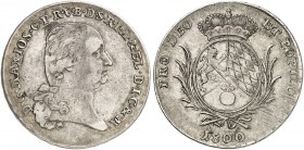 BAYERN. Maximilian IV. (I.) Joseph, 1799-1825. 
Konventionstaler 1800.
Thun 32, Dav. 540, AKS 4, Witt. 2557, Hahn 427 ss