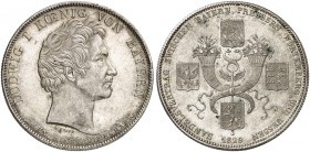 BAYERN. Ludwig I., 1825-1848. 
Geschichtstaler 1829, "HANDELSVERTRAG".
Thun 57, AKS 124, J. 39 vz