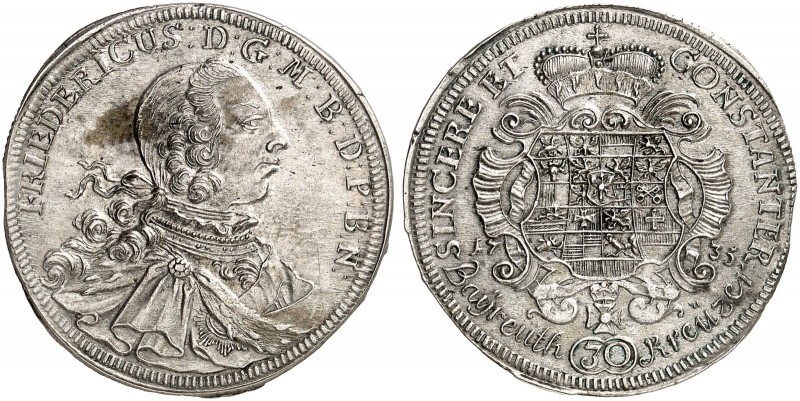 BRANDENBURG - BAYREUTH. Friedrich II., 1735-1763. 
30 Kreuzer 1735, Bayreuth.
...