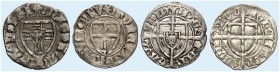 DEUTSCHER ORDEN. Winrich von Kniprode, 1351-1382. 
Lot von 9 Stück: Vierchen (2x), Schilling o. J., Conrad von Jungingen, Schilling o. J., Michael Ku...