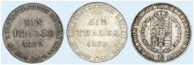 HESSEN - KASSEL. Wilhelm II. und Friedrich Wilhelm, 1831-1847. 
Lot von 3 Stück: Taler 1832, 1833, 1841.
Thun 184, AKS 46, J. 32 f. ss, ss