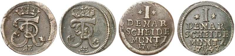 PREUSSEN. Friedrich II., "der Große", 1740-1786. 
Lot von 2 Stück: Kupferdenar ...