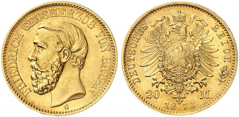 Goldmünzen der Deutschen Länder und Hansestädte. BADEN. Friedrich I., 1852-1907....