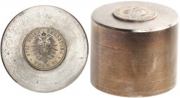 PRÄGESTEMPEL. Matrizen aus Eisen für Reichsgoldmünzen. 
Prägestempel der Wertseite für 10 Mark 1875.
vz
