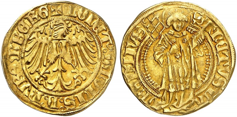 Goldgulden o. J. (um 1469).
Friedb. 1801, Kellner 4, Slg. Erl. 62 Var. Gold f. ...